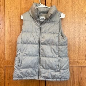 Grey puff vest